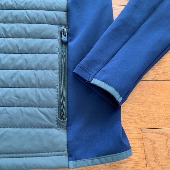 Greyson Yukon Hybrid Full Zip Midlayer Jacket Mens M Quilted Golf Blue Gray - Picture 6 of 12